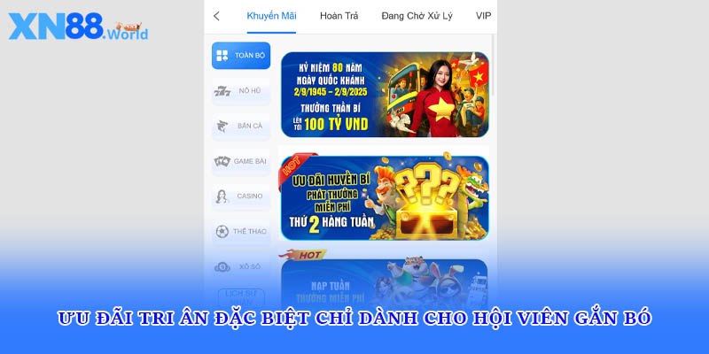 Ưu đãi tri ân đặc biệt chỉ dành cho hội viên gắn bó