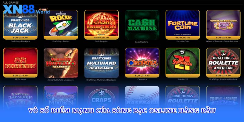 Vô số điểm mạnh của sòng bạc online hàng đầu